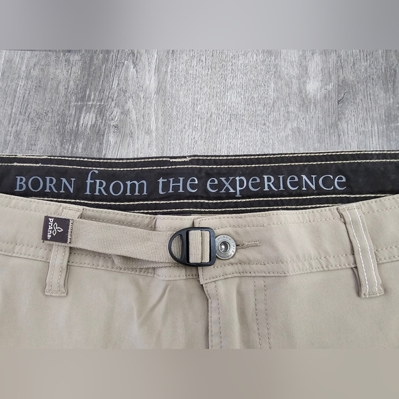 PrAna Zion Straight Fit Stretch Roll Up Pants Belted  Snap Roll Up 40 - Picture 5 of 10